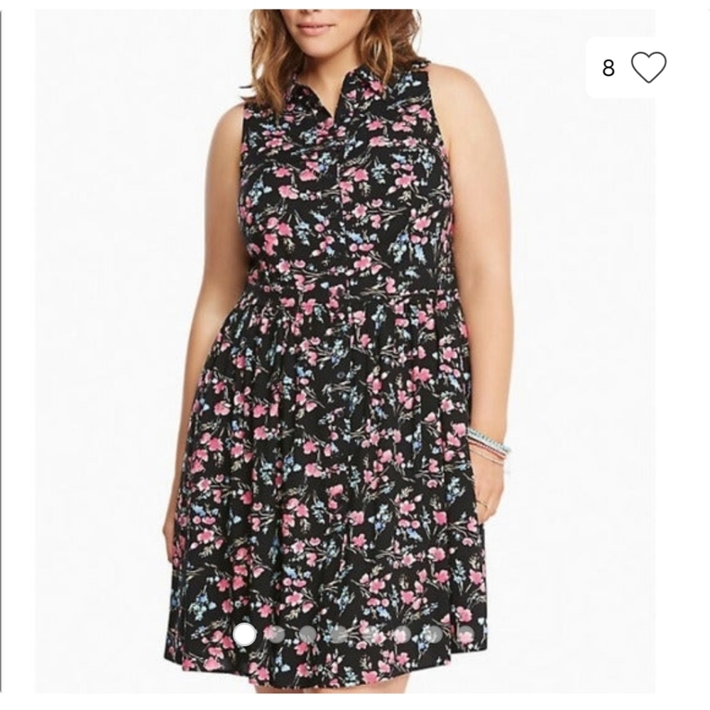 Torrid Floral Button Front Dress